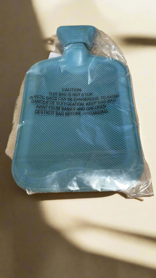 Blaue Wärmeflasche