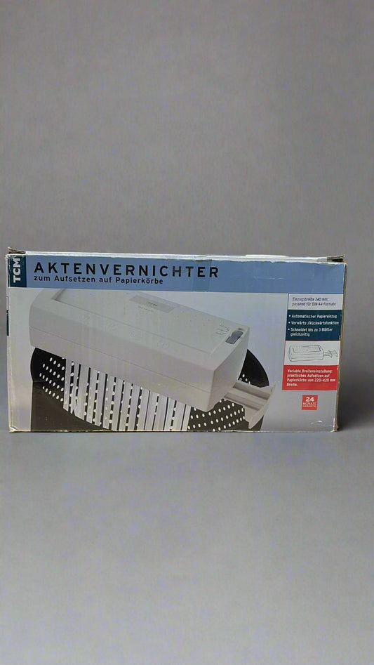 Aktenvernichter zum aufsetzen auf Papierkörbe