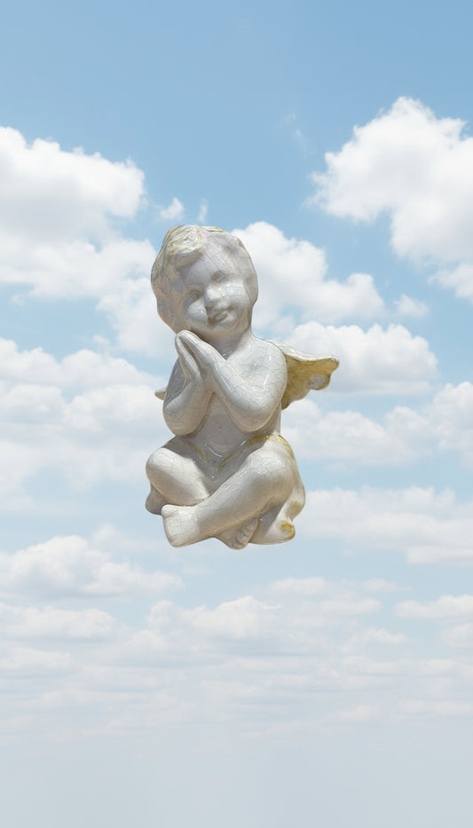 2er Set Porzellan Engel Figuren ca. 11 cm