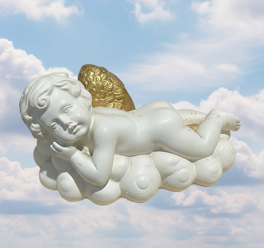 Liegende Engels Figur ca. 18 cm