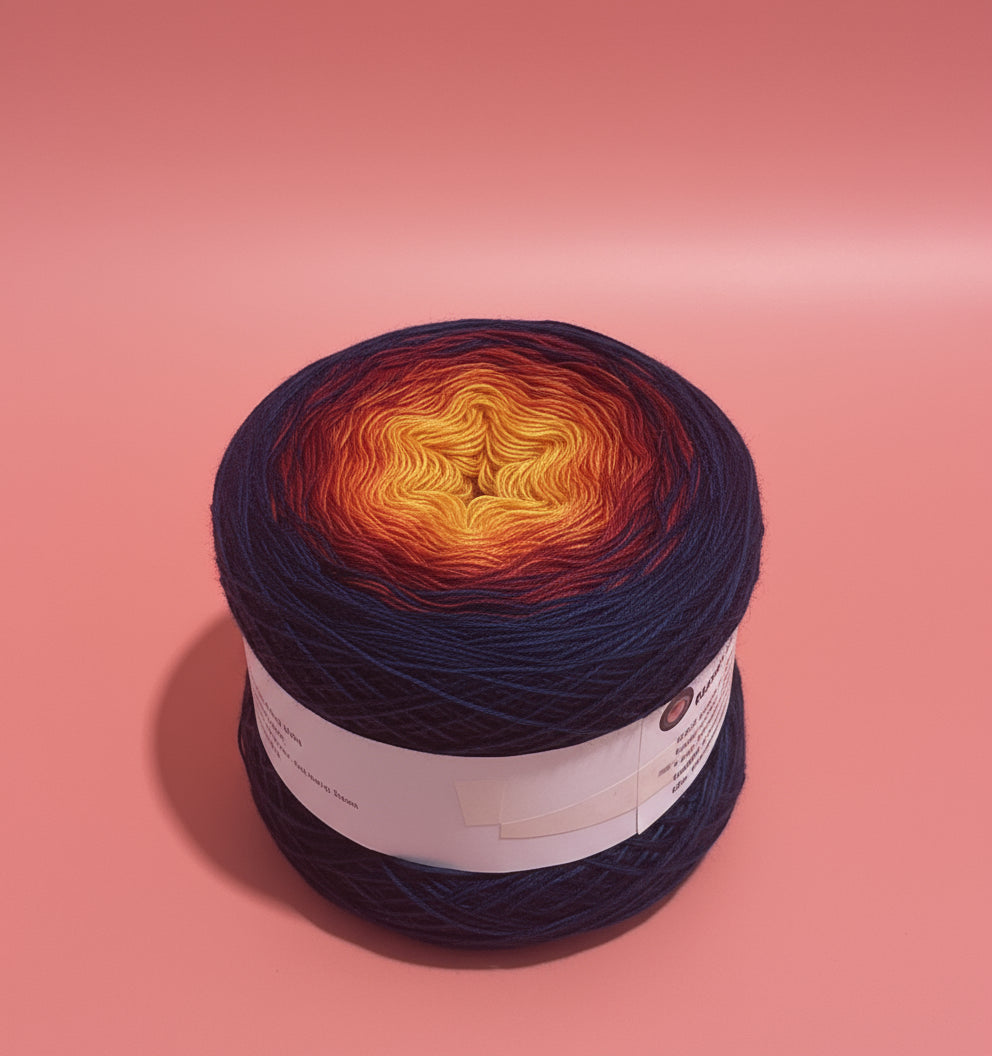 3-Fädiges Garn ,, Midnight sun"