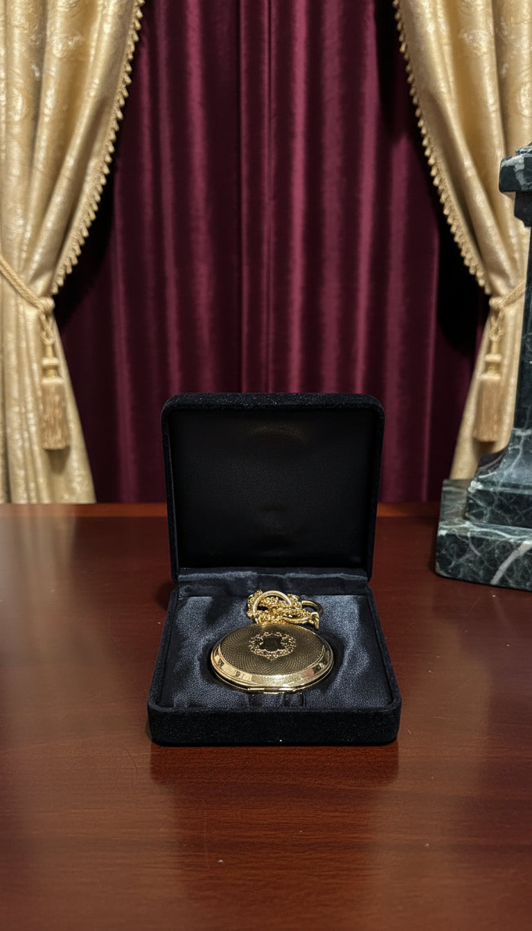 Edle goldene Royal Skelett Taschenuhr