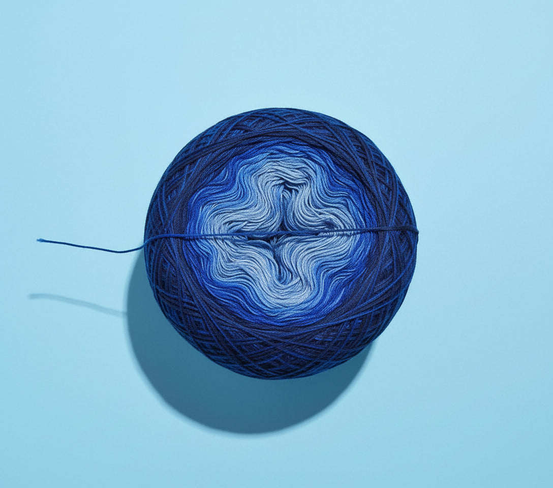 4-Fädiges Garn ,,Wolkenlos"