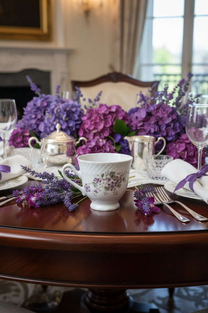 Teeservice von Eschenbach mit Blumenmuster