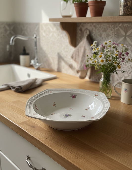 Ovale Porzellanschalen ca. 24 cm mit kleinen blumen und ca. 36 cm