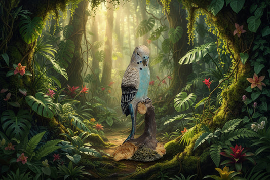 Kleine Wellensittich Figur ca. 9cm