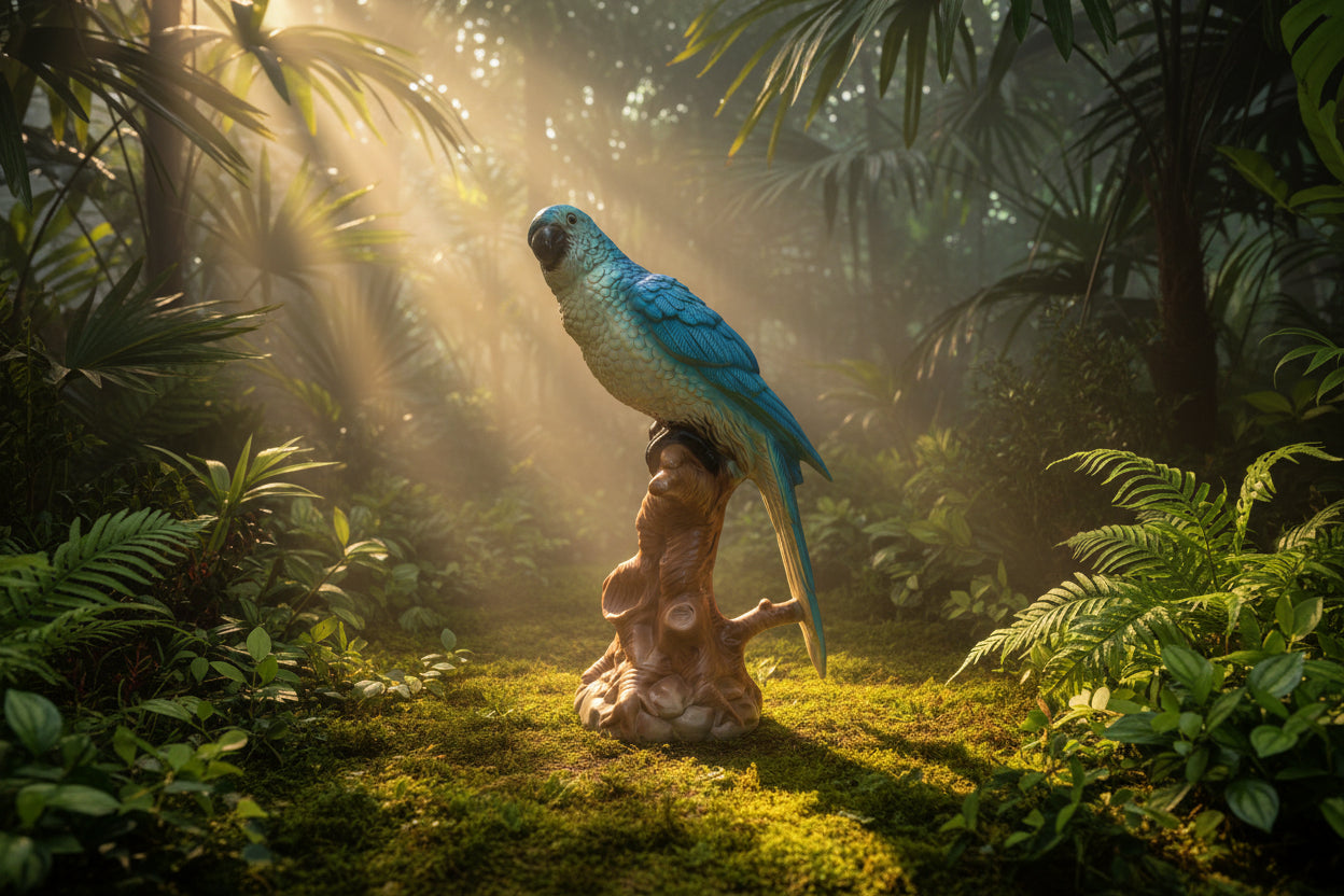 Blaue Papagei Figur ca. 45 cm