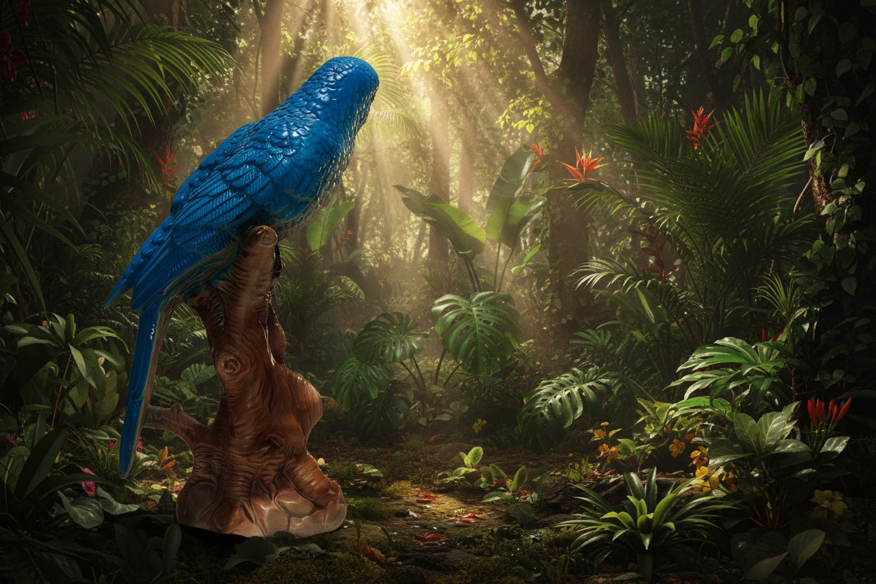 Blaue Papagei Figur ca. 45 cm