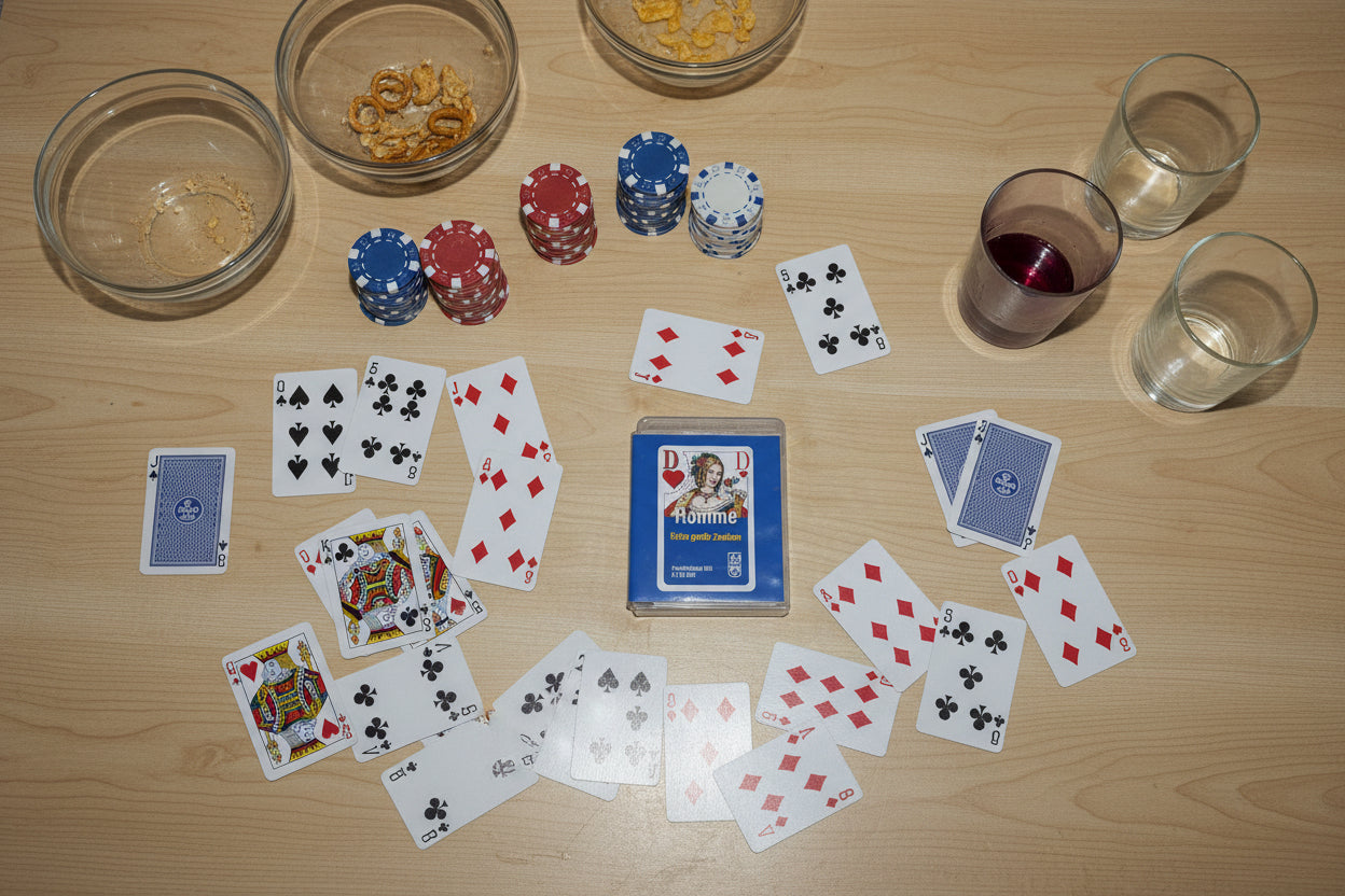 Kartenspiel-Set Rommé 2 x 55 Blatt.