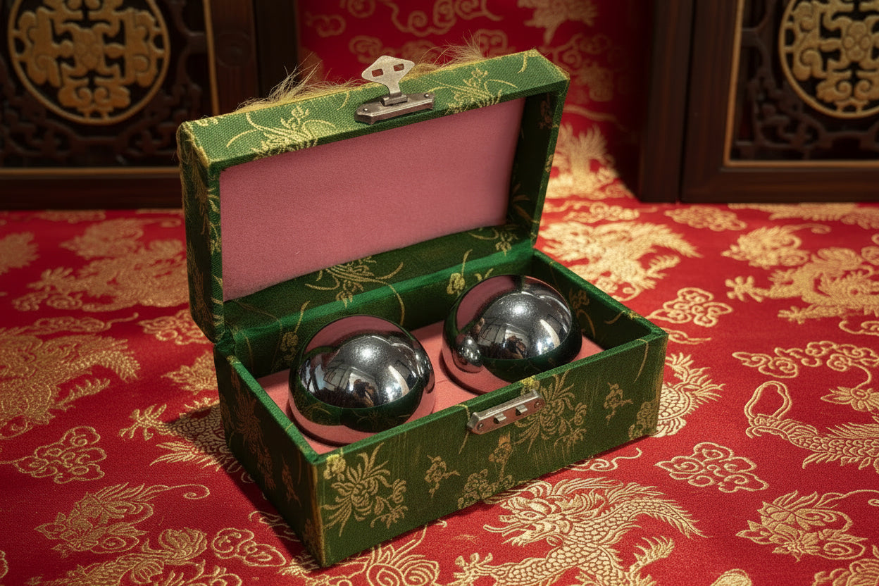 Boading-Kugeln in traditioneller Box.