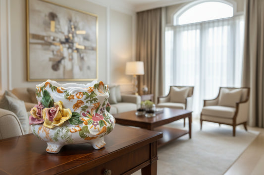 Dekorative Bassano Porzellanschale ca. 14 cm.