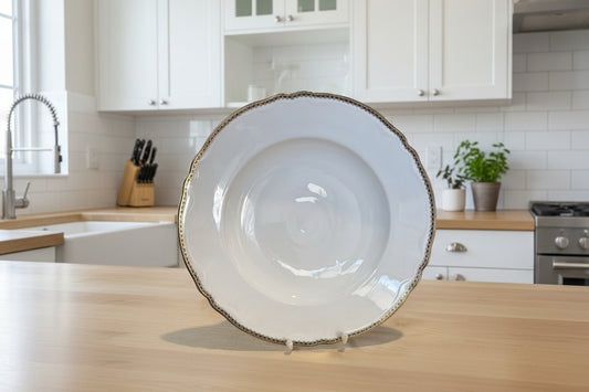 Porzellan Suppenteller mit breitem Rand ca. 32cm