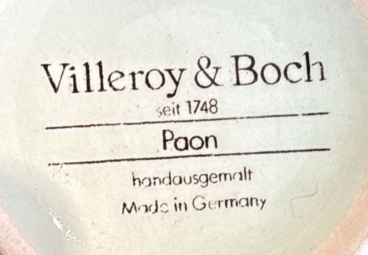 Pfau Vase der Marke Villeroy & Boch ca. 23 cm hoch