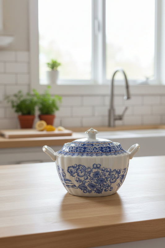 Zuckerdose China-Blau ca. 11,5 cm