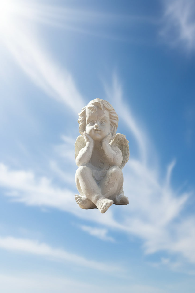 Sitzende Engelfigur ca. 12 cm hoch