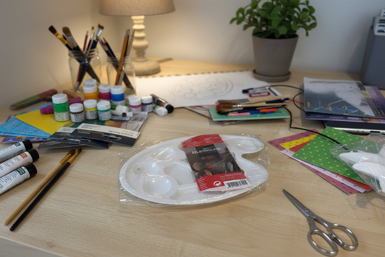Plastik Palette zum Farben mischen