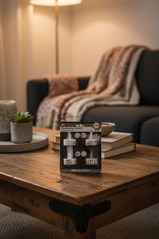 4er-Set flackernde Teelichter mit Batterie