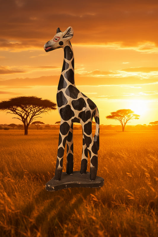 Holz Giraffenskulptur ca. 30 cm hoch