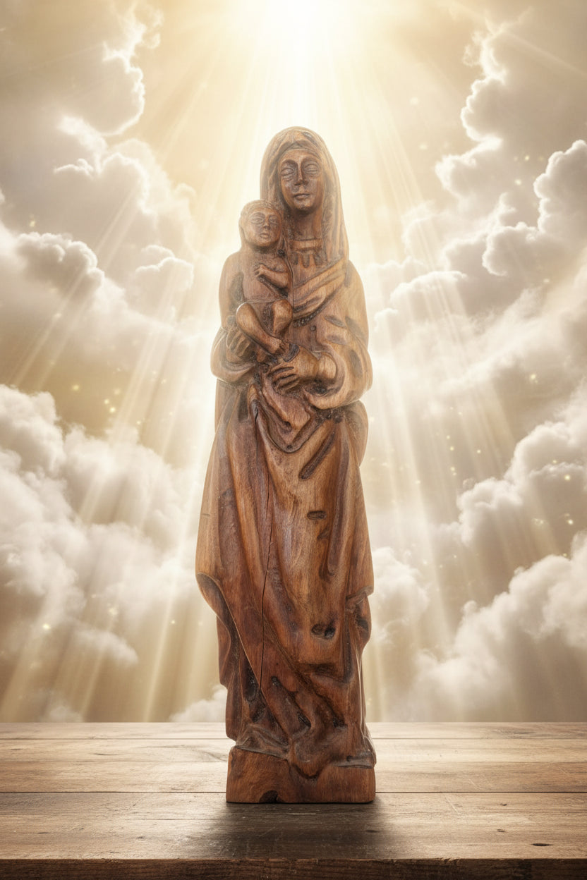 Holz Madonna mit Kind ca. 43 cm hoch