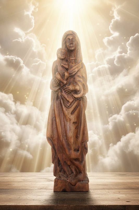 Holz Madonna mit Kind ca. 43 cm hoch