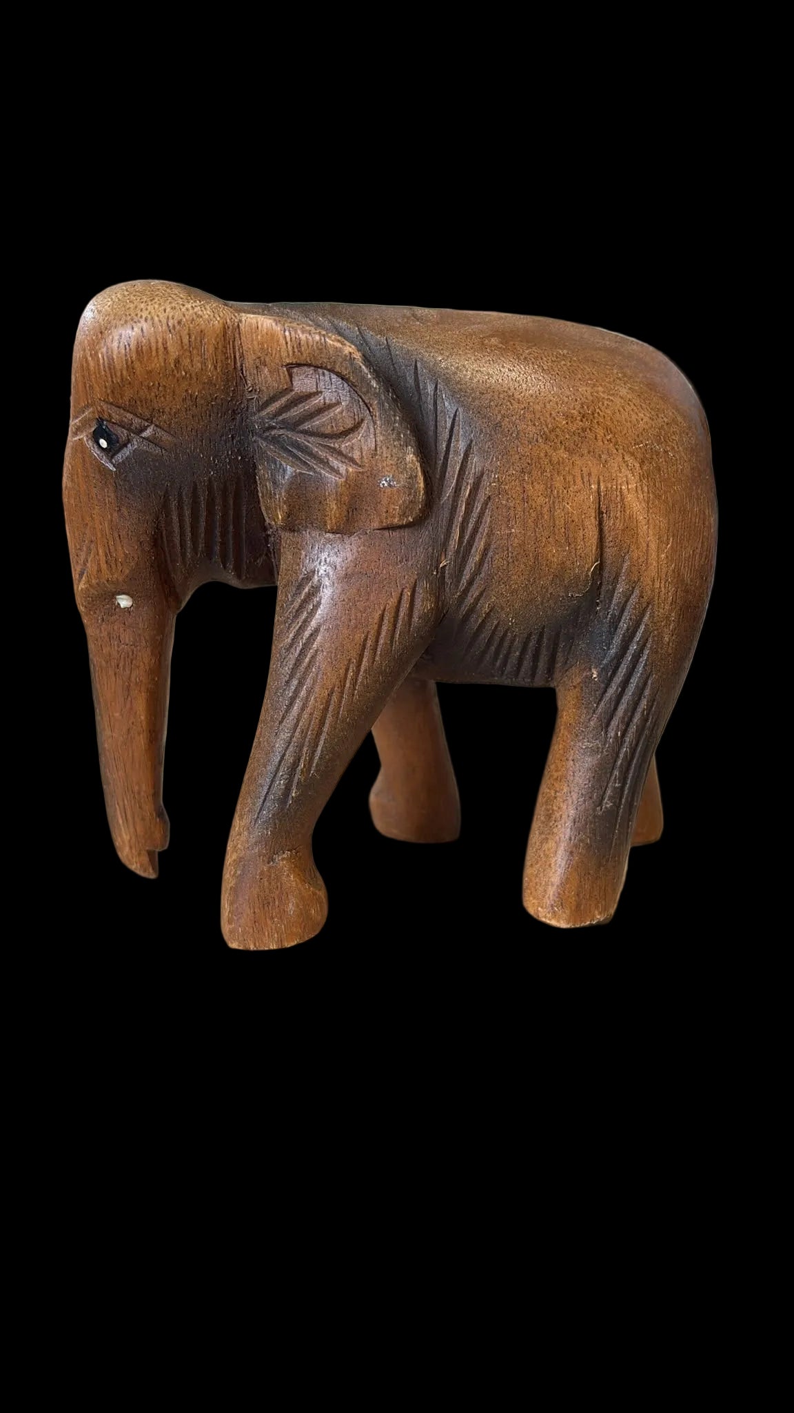 Holz Elefanten Figur ca. 10 cm hoch