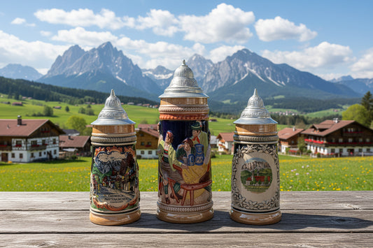 3er-Set Bierkrüge aus Bayern