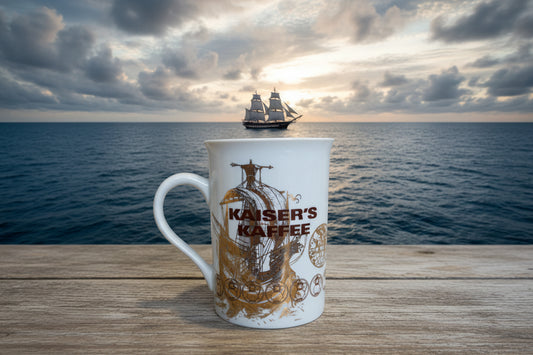 Kaisers Kaffeetasse mit Segelschiff Motiv