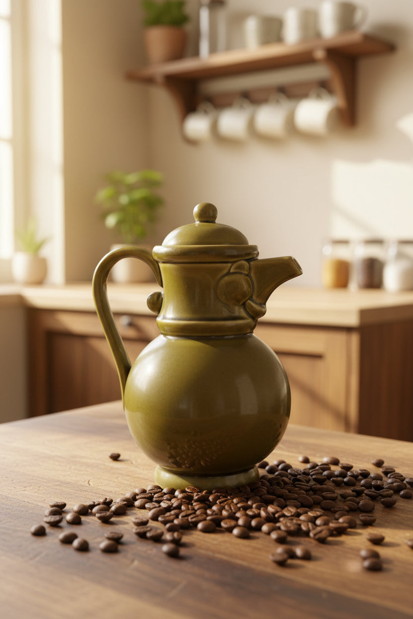 Grüne Kaisers Kaffeekanne