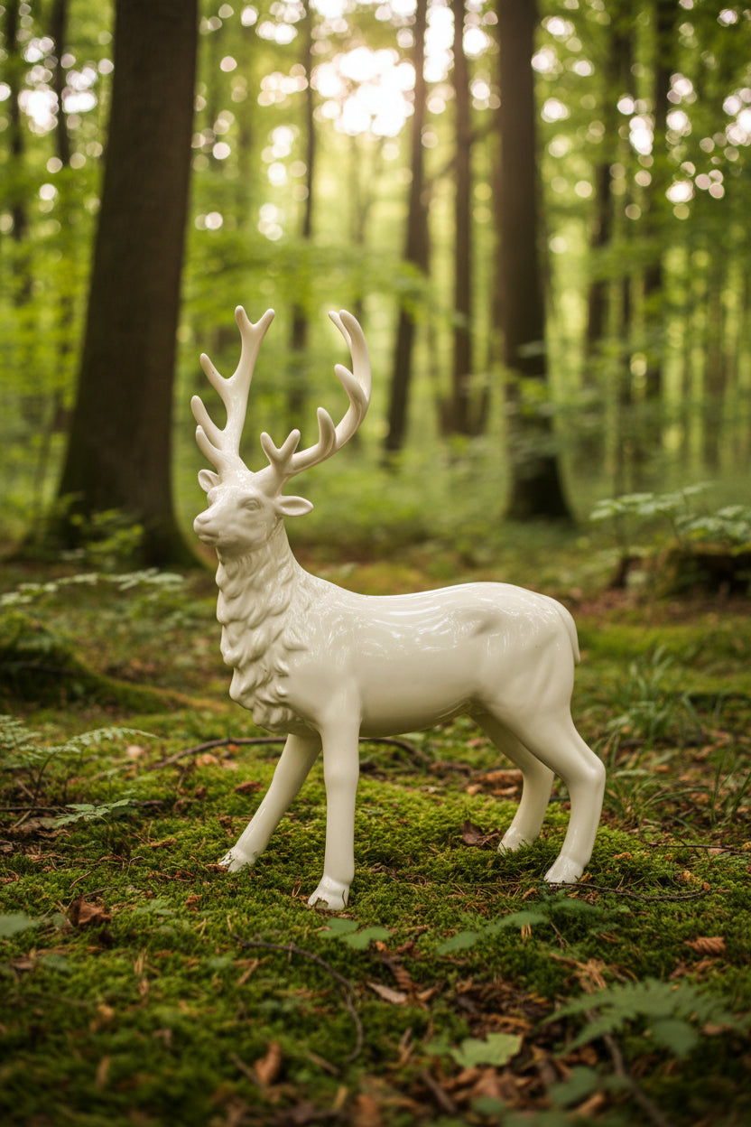 Hirsch Figur ca. 35 cm hoch (inkl. Geweih)