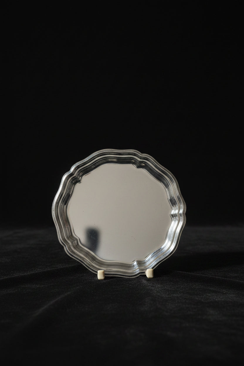Versilberter Gläserteller ca. 10 cm breit