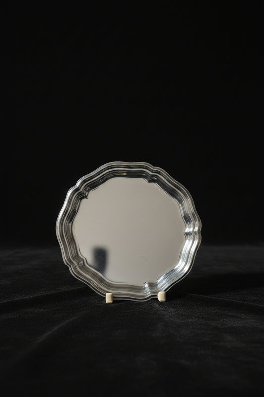 Versilberter Gläserteller ca. 10 cm breit