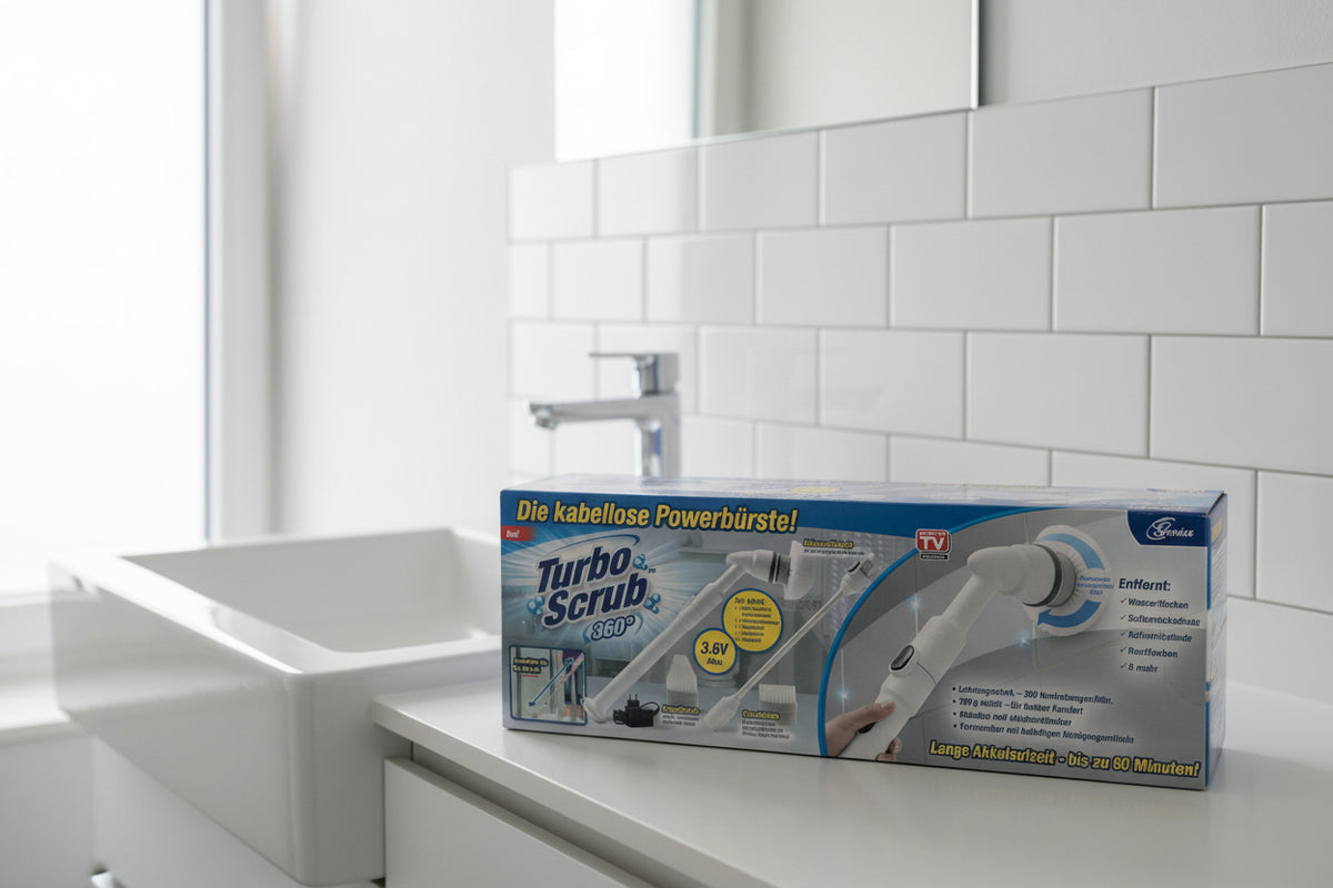 Kabellose Powerbürste Turbo Scrub 360 von Genius OVP