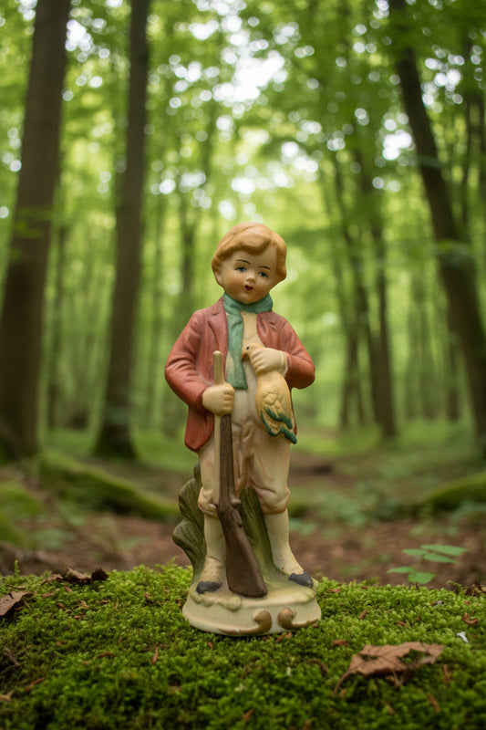 Porzellan Figur Jäger ca. 14 cm hoch