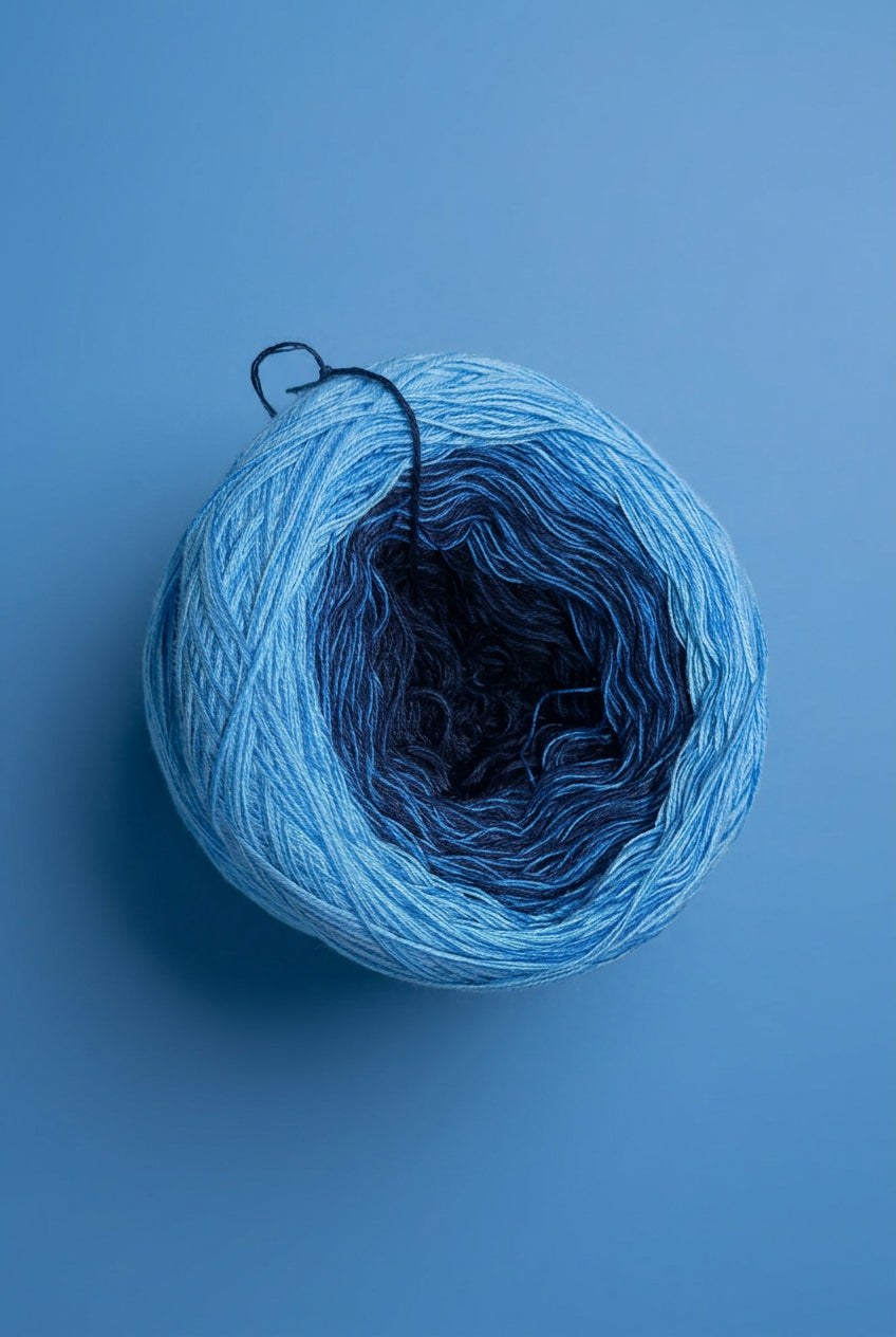 3-Fädiges Garn ,, Blauwal"
