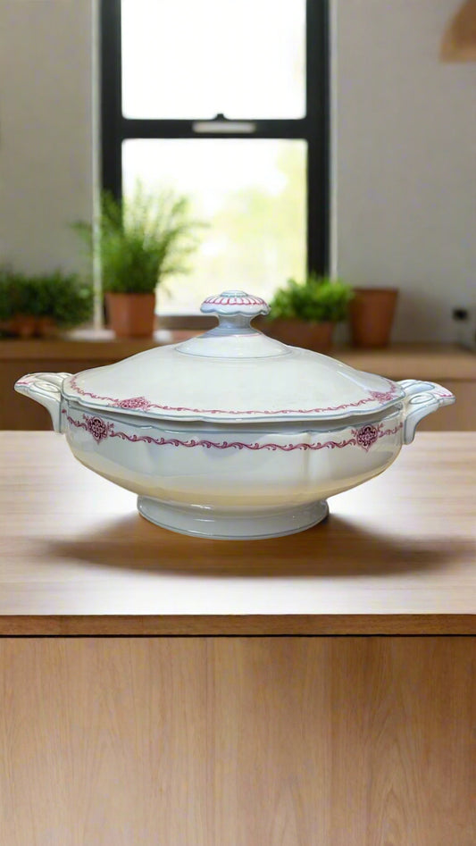 weiße Porzellan Terrine ca. 16 cm