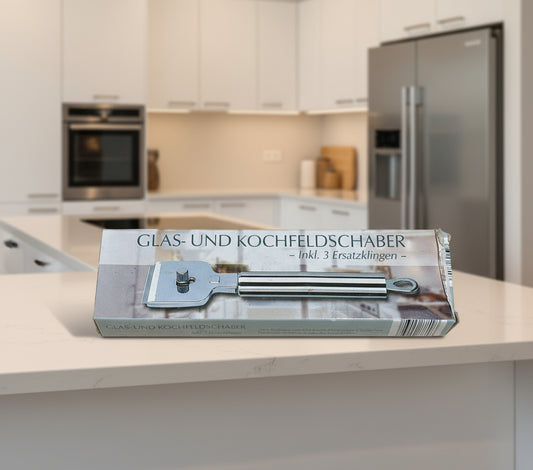 Glas- und Kochschaber inkl. 3 Ersatzklingen ca. 16 cm