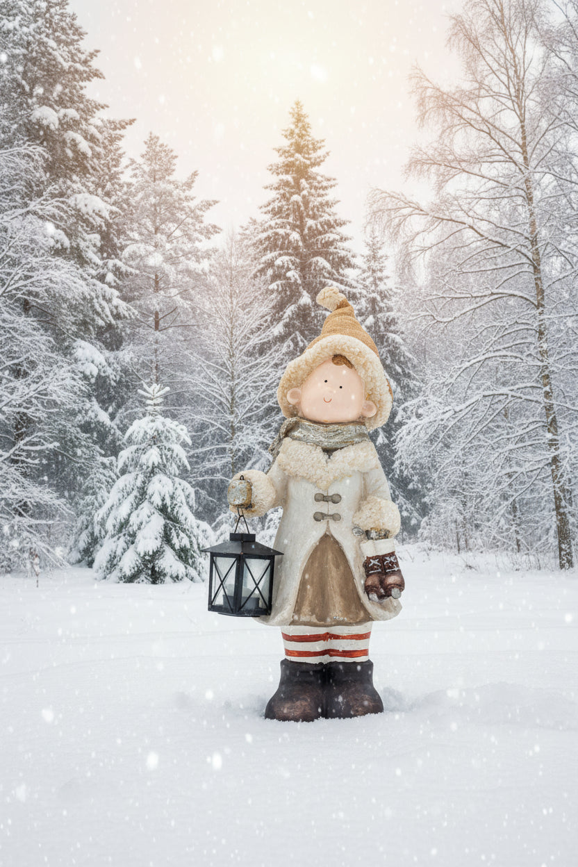 Winterkind Figur ca. 60 cm hoch
